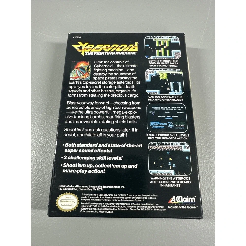 Cybernoid: The Fighting Machine‎ NES Nintendo Complete CIB Gold Seal